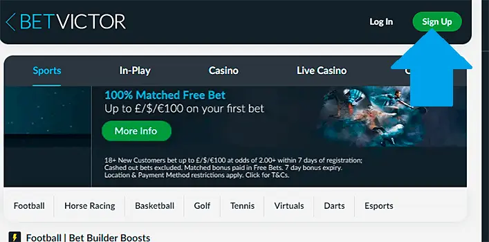 signup betvictor