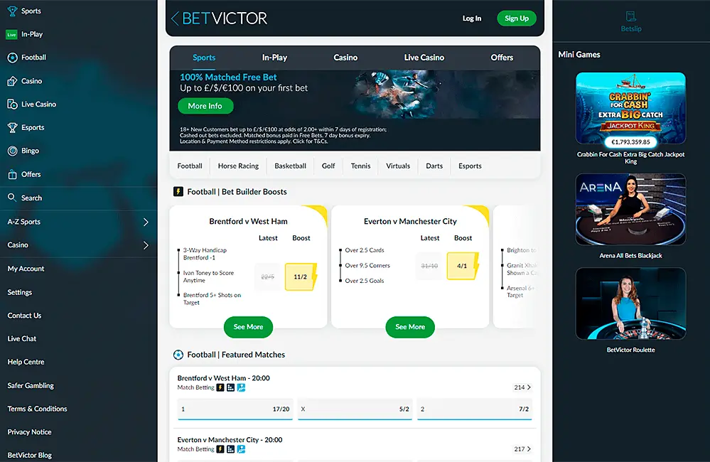 betvictor main page
